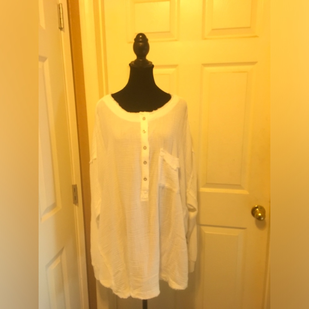 Free People Summer Gauze Top size Large NWOT